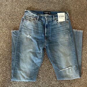 Abercrombie & Fitch Vintage Stretch 90s Stacked Jean. 34x32. New with tags